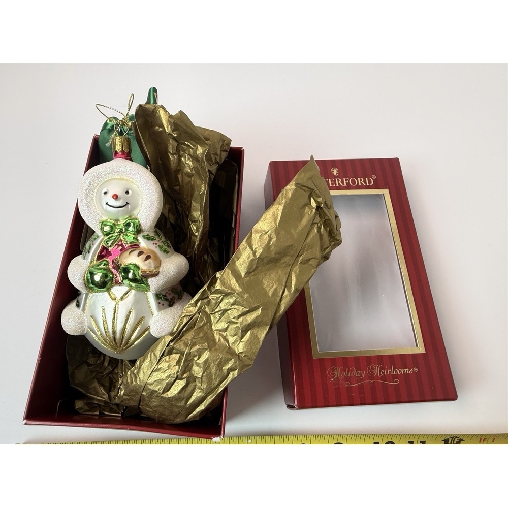 Waterford Ashling Snow Lass‎ Snowman Christmas Holiday Heirloom Ornament Glass